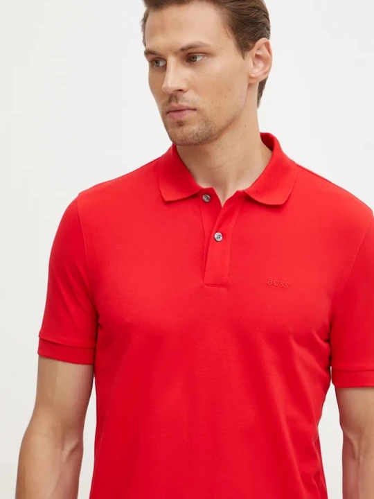 Obrázek produktu BOSS Bavlněné polo tričko Pallas červená