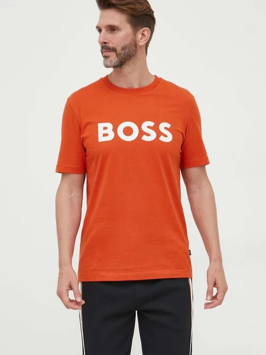 Obrázek produktu BOSS Bavlněné tričko oranžová