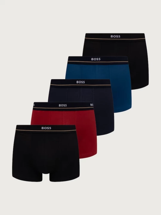 Obrázek produktu BOSS boxerky pánské bavlněné s elastanem Trunk 5P Essential 5-pack černá