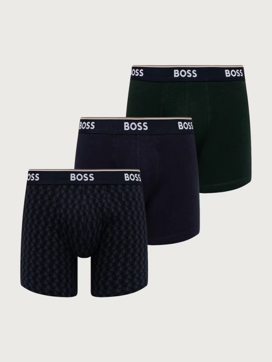 Obrázek produktu BOSS boxerky pánské s bavlnou BoxerBr 3P Power Des 3-pack zelená