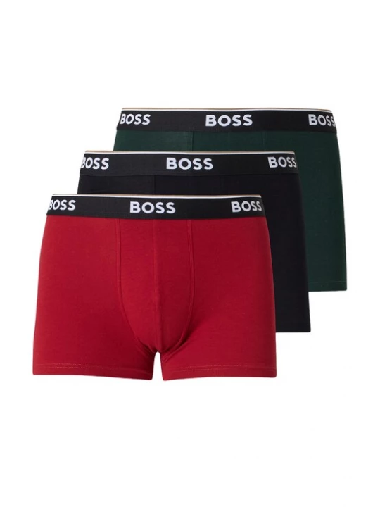 Obrázek produktu BOSS Boxerky 'Power' tmavě zelená / červená / vínově červená / černá