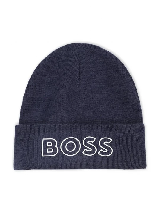 Obrázek produktu BOSS Dětská čepice s příměsí vlny BOSS námořnická modř