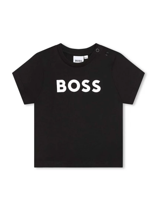 Obrázek produktu BOSS Dětské bavlněné tričko BOSS černá