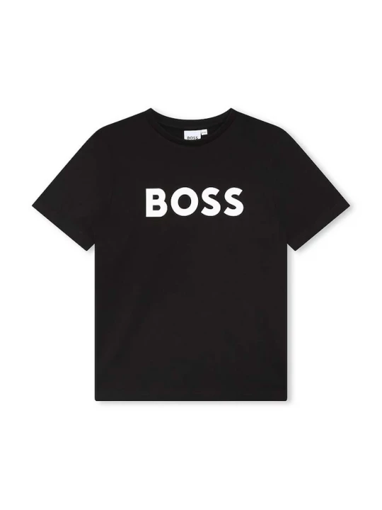Obrázek produktu BOSS Dětské bavlněné tričko BOSS černá