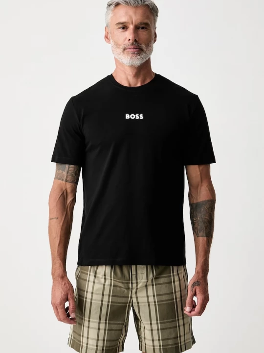 Obrázek produktu BOSS dvoudílné pyžamo pánské s bavlnou Easy Short Set černá