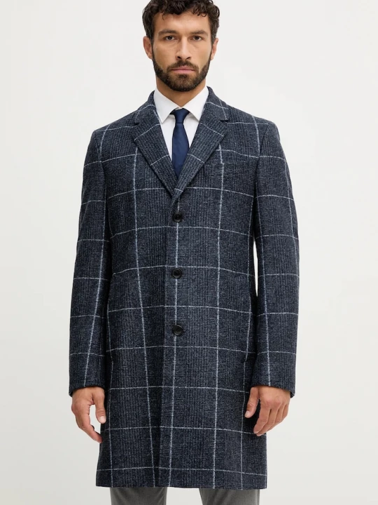 Obrázek produktu BOSS Kabát s vlnou BOSS H-Hyde-J-254 námořnická modř