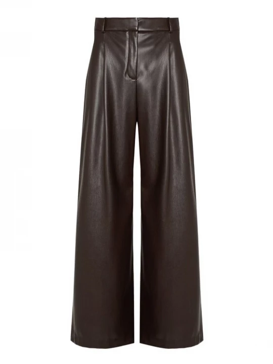Obrázek produktu BOSS Kalhoty z imitace kůže Tiana4-M 50564757 Hnědá Regular Fit