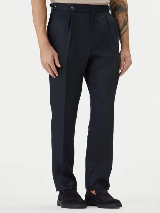 Obrázek produktu BOSS Kalhoty z materiálu H-Perino 50563231 Tmavomodrá Relaxed Fit