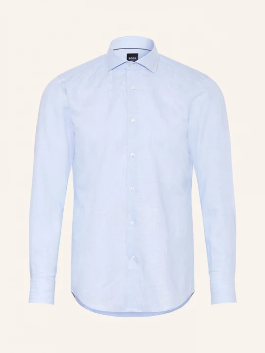 Obrázek produktu Boss Košile Hank Slim Fit S Lnem tmavě modrá
