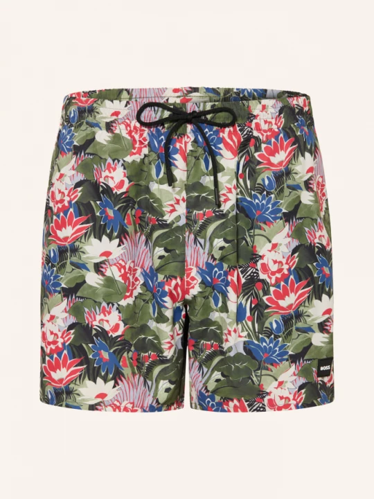 Obrázek produktu Boss Koupací Šortky Piranha khaki / červená / modrá