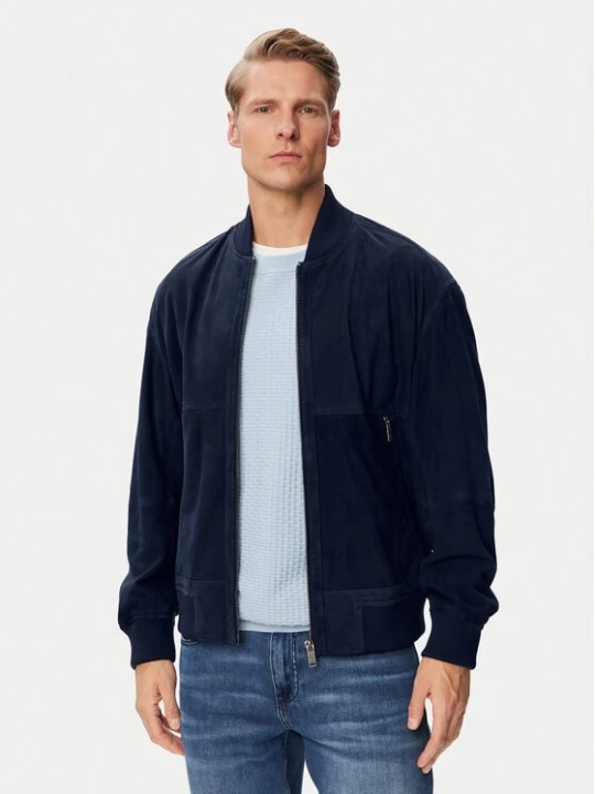 Obrázek produktu BOSS Kožená bunda Jonorve 50562519 Tmavomodrá Regular Fit