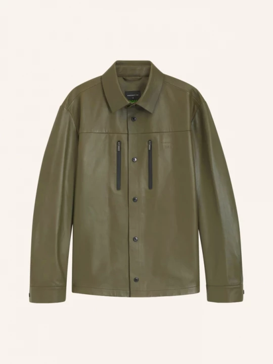 Obrázek produktu Boss Kožená Bunda khaki