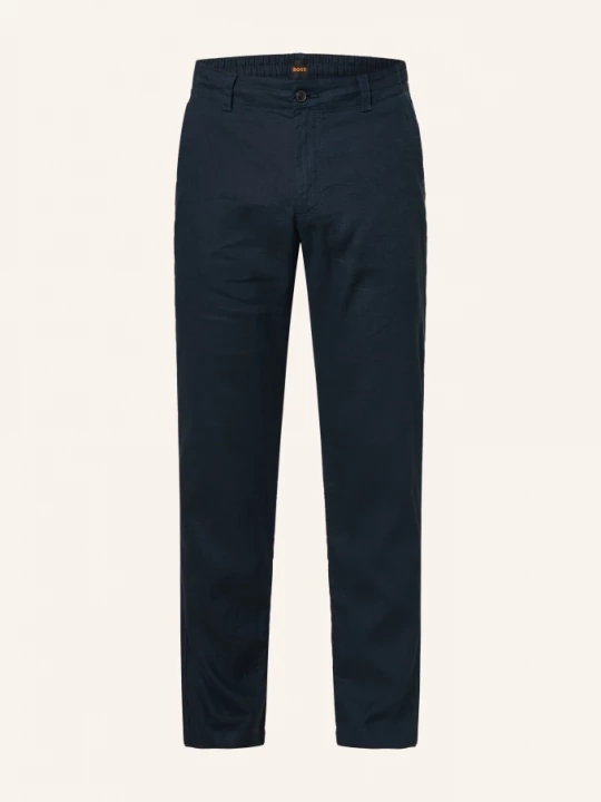 Obrázek produktu Boss Lněné Chino Sanderson Regular Fit tmavě modrá