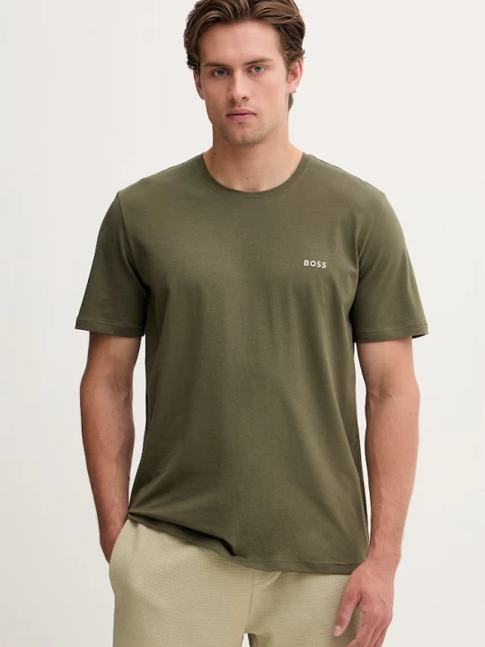 Obrázek produktu BOSS loungwear tričko pánské bavlněné s elastanem Mix&Match T-Shirt R zelená