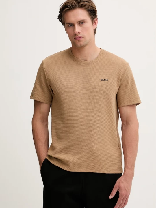 Obrázek produktu BOSS loungwear tričko pánské Waffle T-Shirt hnědá