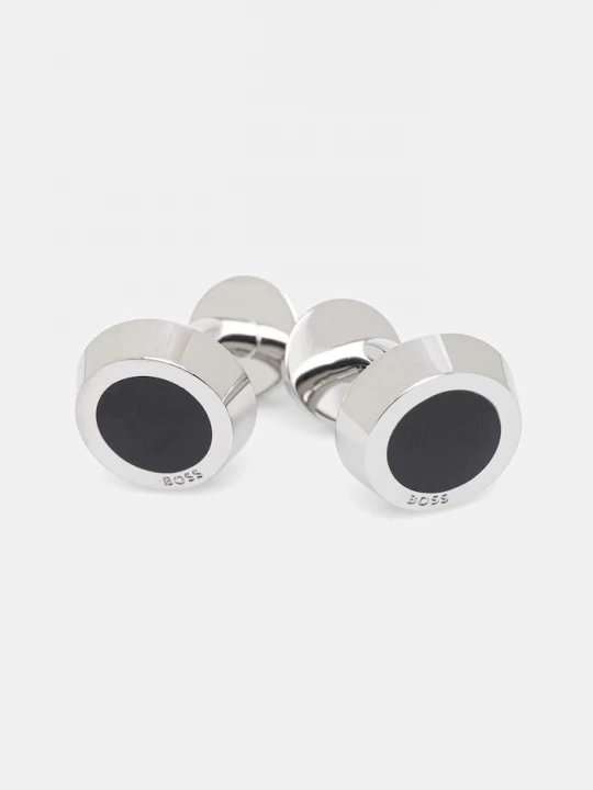 Obrázek produktu BOSS manžetové knoflíčky pánské z mosazi B-SIMONY-CUF černá