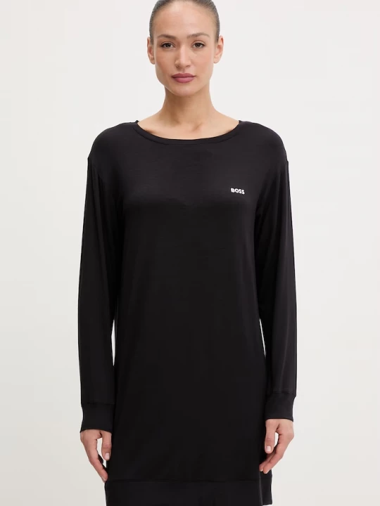 Obrázek produktu BOSS noční košile dámská z viskózy Element Nightie LS černá
