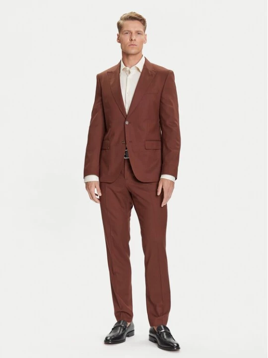 Obrázek produktu BOSS Oblek H-Huge 50546080 Hnědá Slim Fit