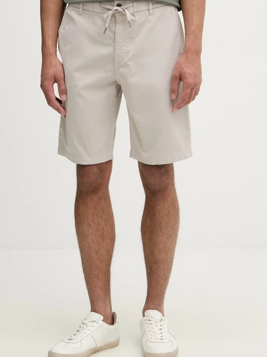Obrázek produktu BOSS Orange chino šortky pánské bavlněné s elastanem béžová