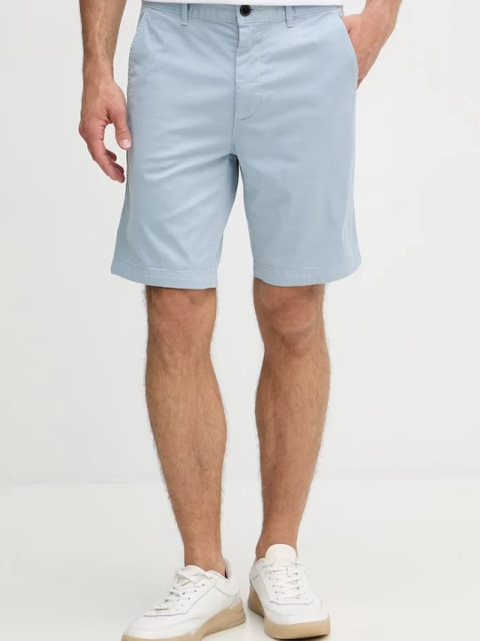 Obrázek produktu BOSS Orange chino šortky pánské bavlněné s elastanem modrá