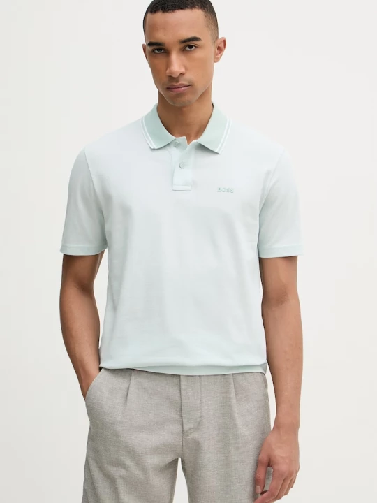 Obrázek produktu BOSS Orange polo pánské bavlněné PeoxfordNew tyrkysová