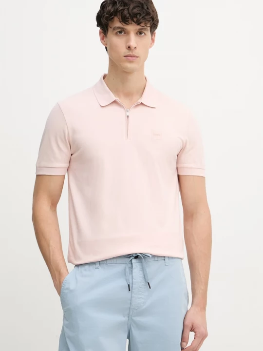 Obrázek produktu BOSS Orange polo pánské s bavlnou růžová