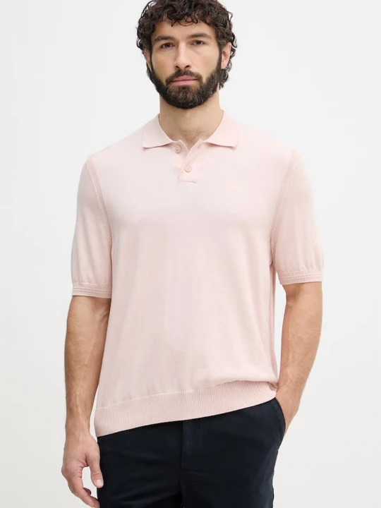 Obrázek produktu BOSS Orange polo pánské s bavlnou růžová