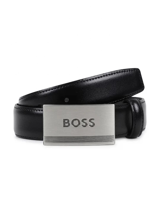 Obrázek produktu BOSS pásek dětský kožený černá