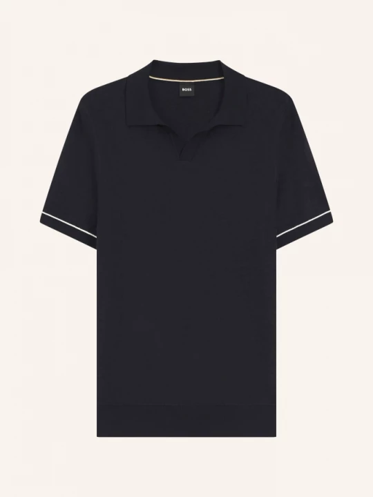 Obrázek produktu Boss Pletené Polo Tričko Narciso tmavě modrá / bílá