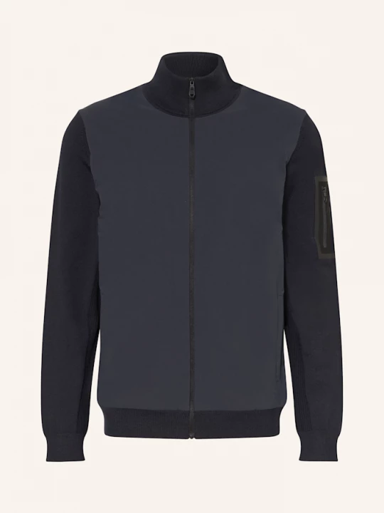 Obrázek produktu Boss Pletený Kardigan Momentum Ze Směsi Materiálů S Merino Vlnou tmavě modrá