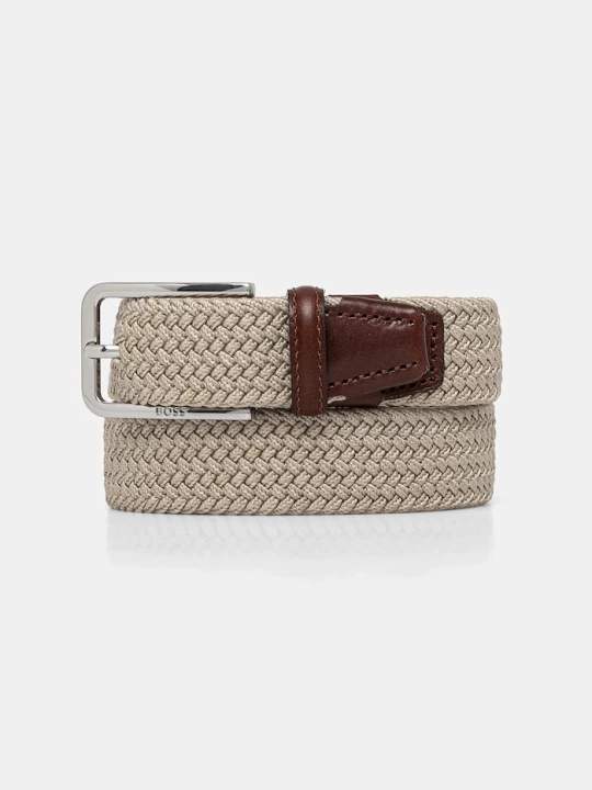 Obrázek produktu BOSS pletený pásek pánský Clorio_Sz30 béžová