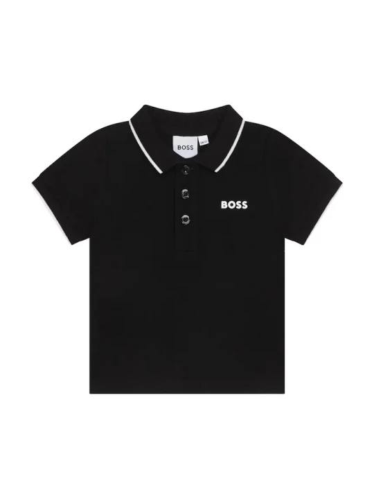 Obrázek produktu BOSS polo dětské bavlněné černá