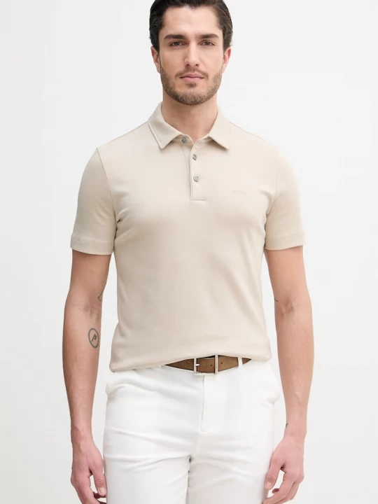 Obrázek produktu BOSS polo pánské bavlněné béžová