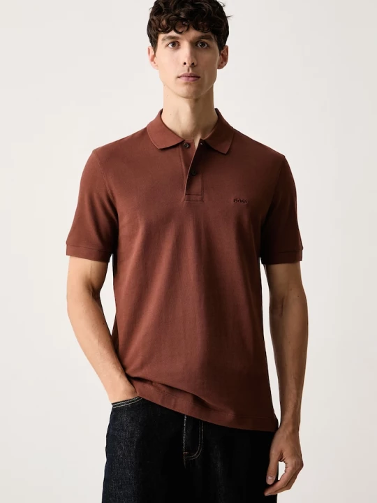 Obrázek produktu BOSS polo pánské bavlněné Pallas hnědá