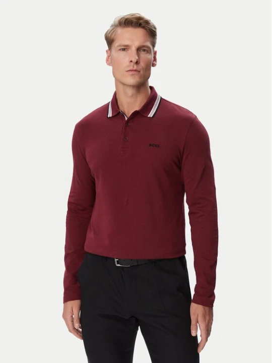 Obrázek produktu BOSS Polokošile Plisy 50536609 Bordó Regular Fit