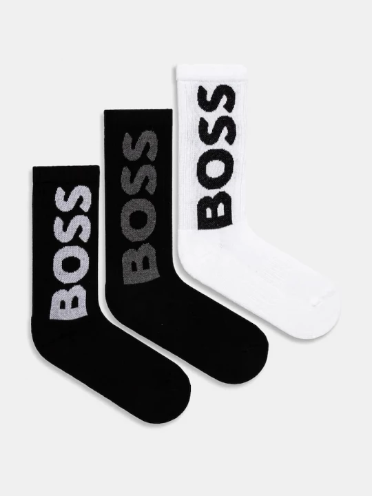 Obrázek produktu BOSS ponožky pánské 3P QS Rib Logo CC 3-pack černá