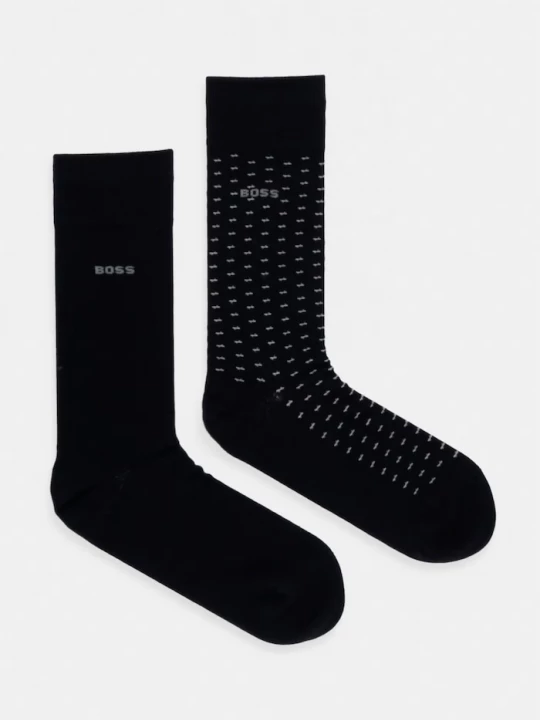 Obrázek produktu BOSS ponožky pánské s bavlnou 2P RS Minipattern 2-pack černá