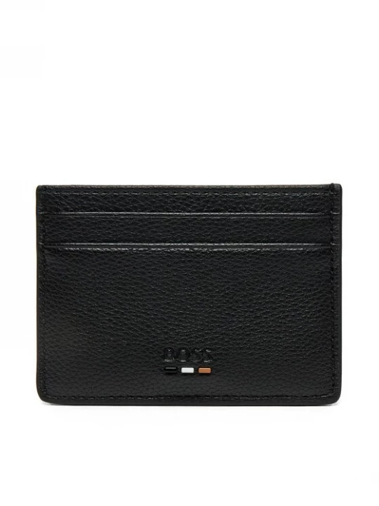 Obrázek produktu BOSS Pouzdro na kreditní karty Grained faux-leather card holder with signature details 50536513 Černá