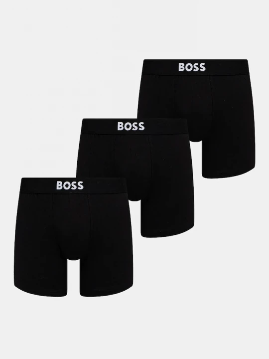 Obrázek produktu BOSS přiléhavé boxerky pánské bavlněné s elastanem BoxerBr 3P BOSS ONE 3-pack černá