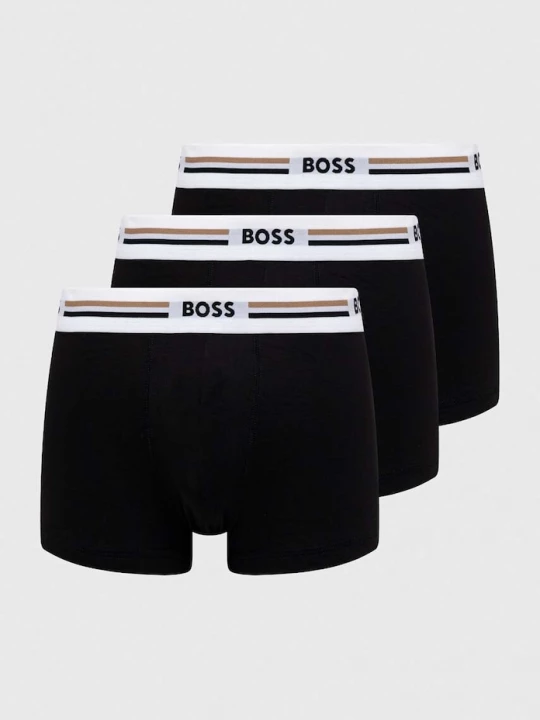 Obrázek produktu BOSS přiléhavé boxerky pánské viskózou Trunk 3P Revive 3-pack černá