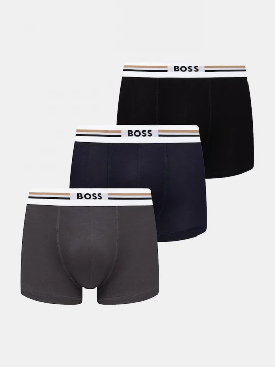 Obrázek produktu BOSS přiléhavé boxerky pánské viskózou Trunk 3P Revive 3-pack černá