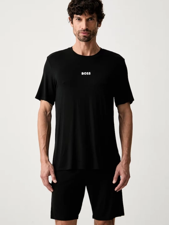 Obrázek produktu BOSS pyžamo pánské z viskózy Pique Short černá