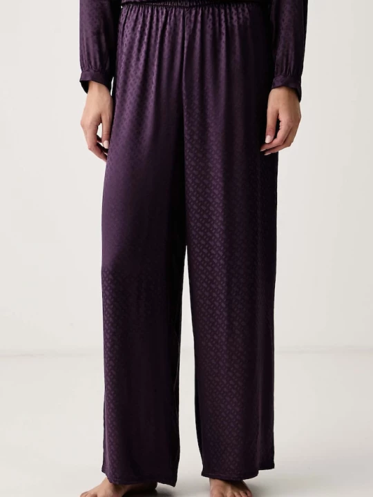 Obrázek produktu BOSS pyžamové kalhoty dámské z viskózy B Monogram_Pants TW fialová