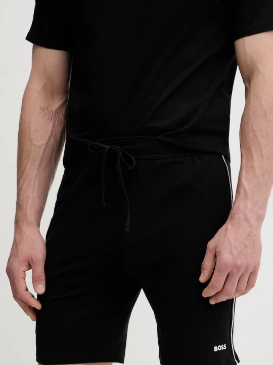 Obrázek produktu BOSS pyžamové šortky pánské bavlněné s elastanem Unique Shorts černá