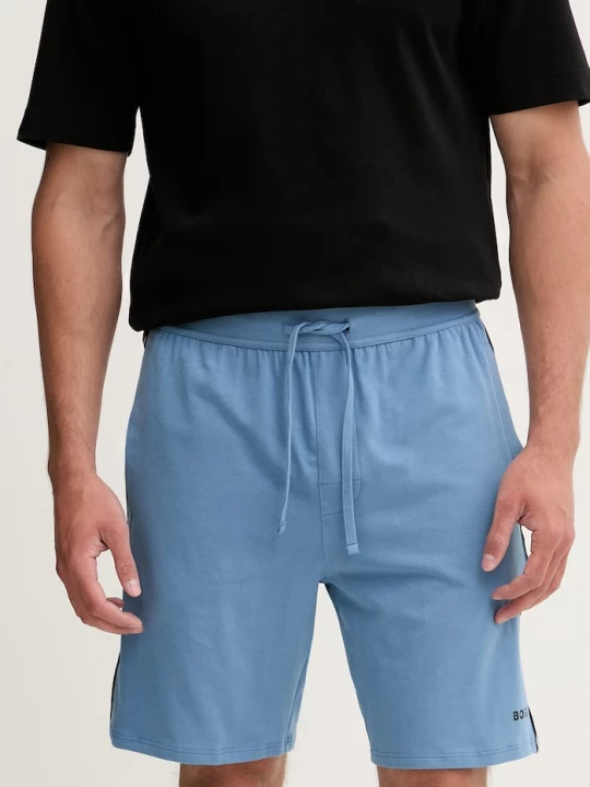 Obrázek produktu BOSS pyžamové šortky pánské bavlněné s elastanem Unique Shorts modrá