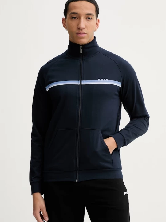 Obrázek produktu BOSS rozepínací mikina pánská bavlněná Authentic Jacket Z námořnická modř