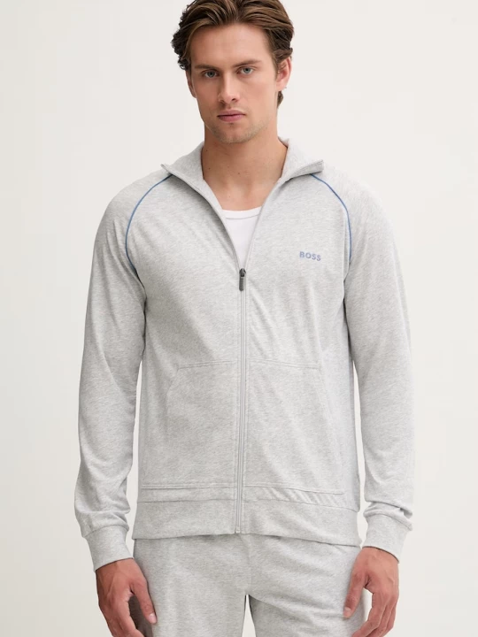 Obrázek produktu BOSS rozepínací mikina pánská bavlněná s elastanem Mix&Match Jacket Z