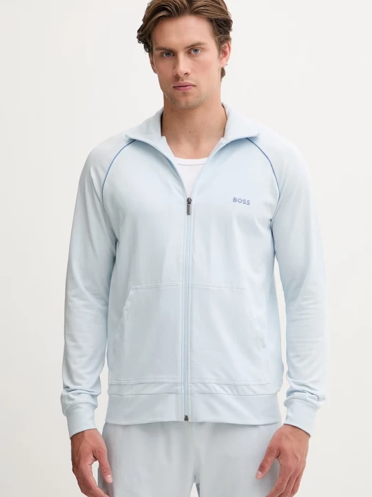 Obrázek produktu BOSS rozepínací mikina pánská bavlněná s elastanem Mix&Match Jacket Z modrá