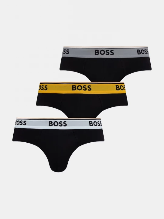 Obrázek produktu BOSS slipy pánské bavlněné s elastanem 3-pack černá