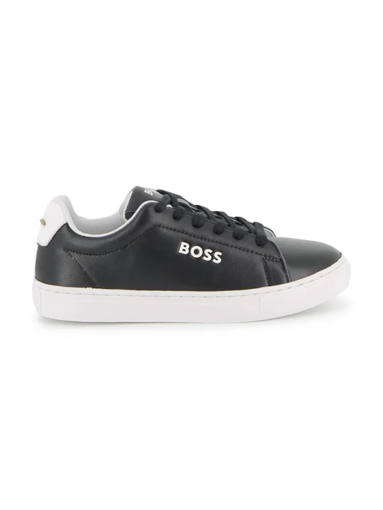 Obrázek produktu BOSS sneakers boty dětské kožené černá